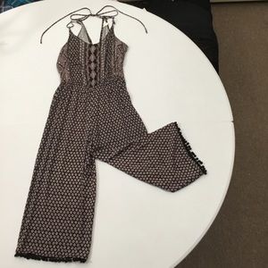 Aeropostale Wide Leg Capri Romper Jumpsuit